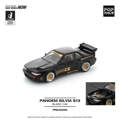 (PRE-0RDER 2025) POPRACE 1/64, PANDEM SILVIA S13 - (BLACK), PR640289