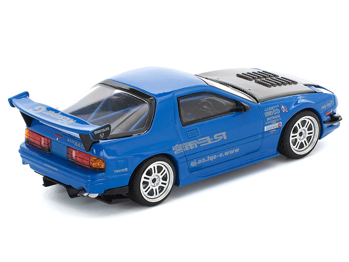 POPRACE 1/64-MAZDA RX7 (FC3S) RE-AMEMIYA - RE-AMEMIYA BLUE PR640290