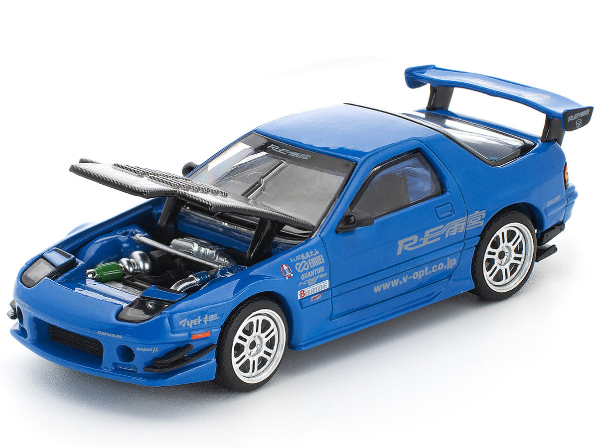 POPRACE 1/64-MAZDA RX7 (FC3S) RE-AMEMIYA - RE-AMEMIYA BLUE PR640290