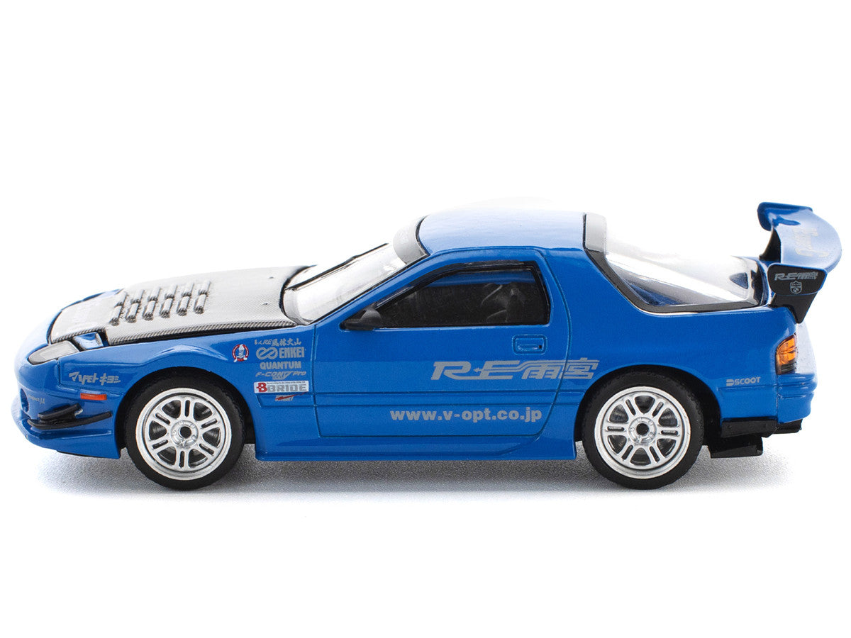 POPRACE 1/64-MAZDA RX7 (FC3S) RE-AMEMIYA - RE-AMEMIYA BLUE PR640290