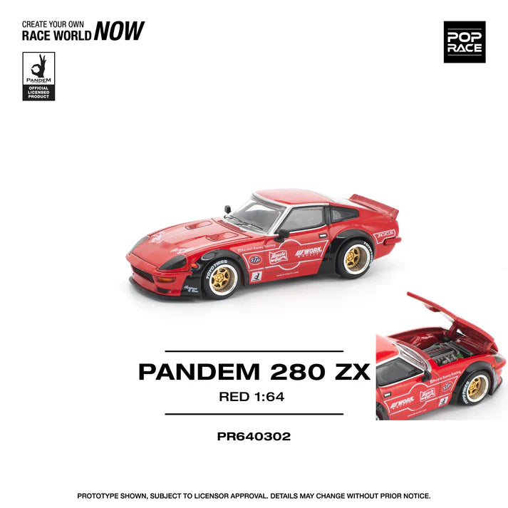 (PRE-ORDER 2026) POPRACE 1:64 PANDEM 280ZX Rouge PR640302