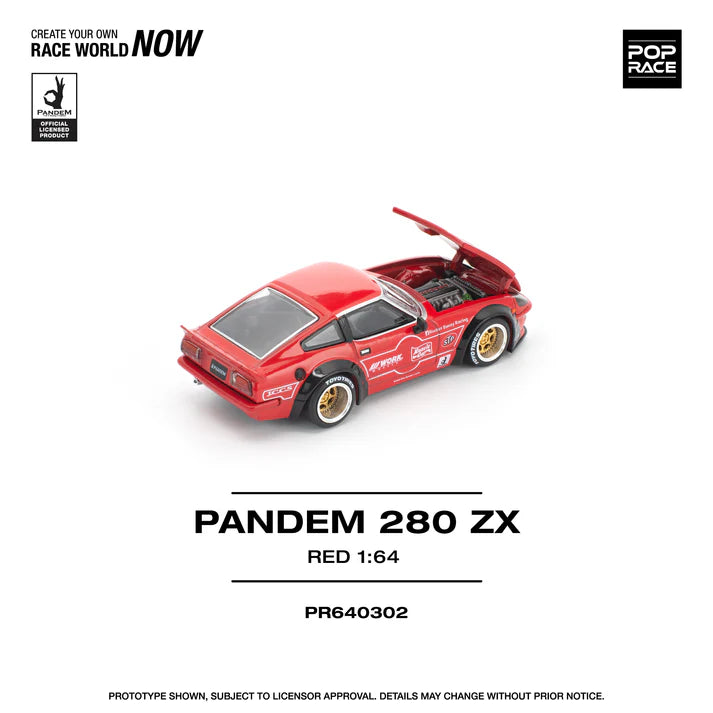 (PRE-ORDER 2026) POPRACE 1:64 PANDEM 280ZX Red PR640302