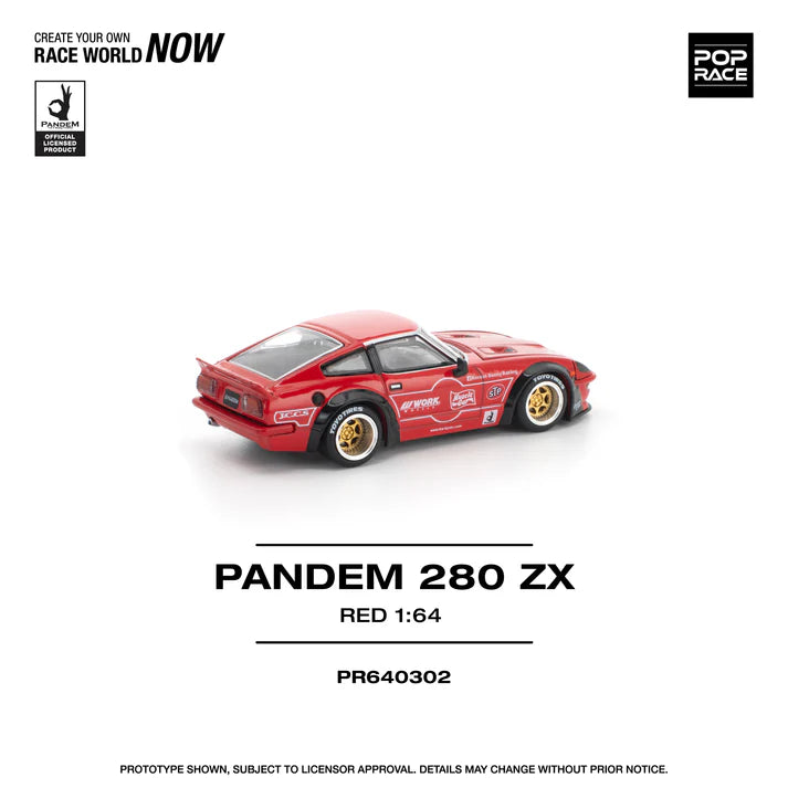 (PRE-ORDER 2026) POPRACE 1:64 PANDEM 280ZX Red PR640302