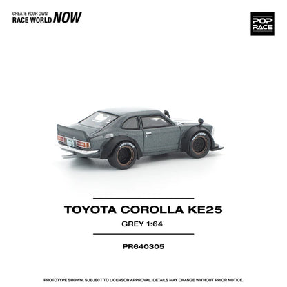 (PRE-ORDER 2026) POPRACE 1:64 Toyota Corolla KE25 Matte Grey PR640305