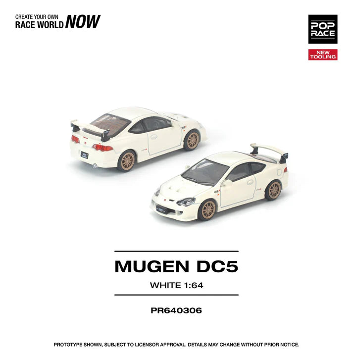 (PRE-ORDER 2026) POPRACE 1:64 Honda Integra DC5 Mugen blanche PR640306