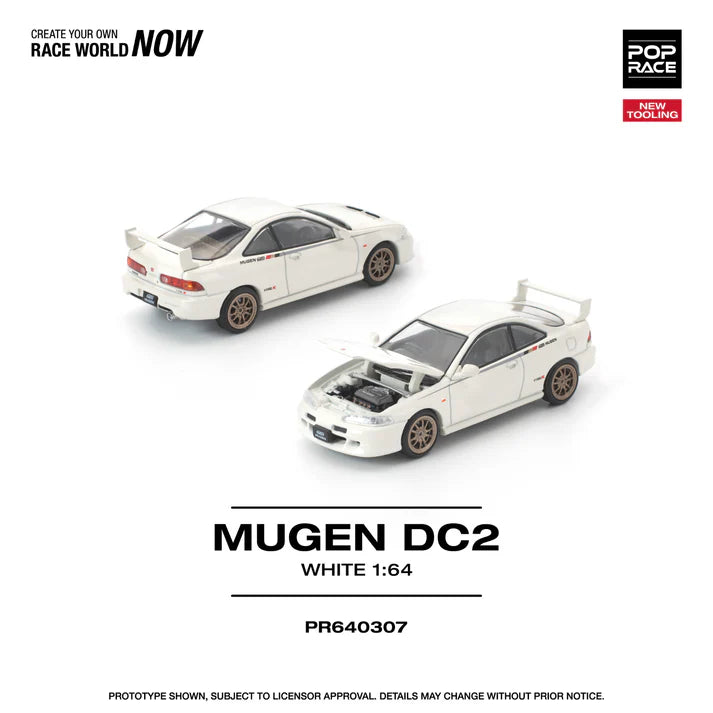 (PRE-ORDER 2026) POPRACE 1:64 Mugen DC2 White PR640307