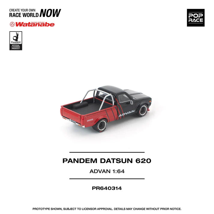 (PRE-ORDER 2026) POPRACE 1:64 Datsun 620 Pandem ADVAN PR640314