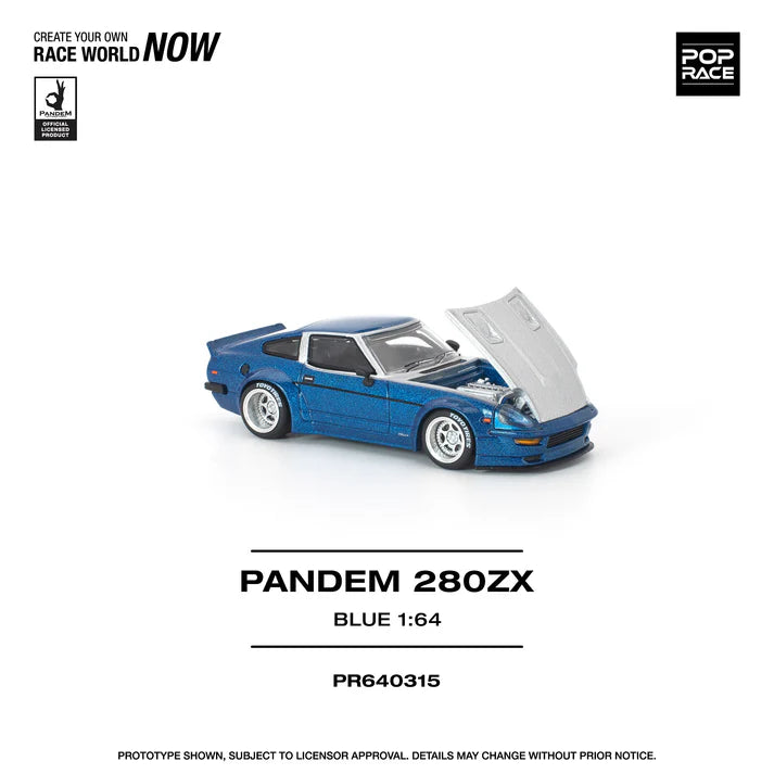 (PRE-ORDER 2026) POPRACE 1:64 Datsun 280ZX Pandem Blue PR640315