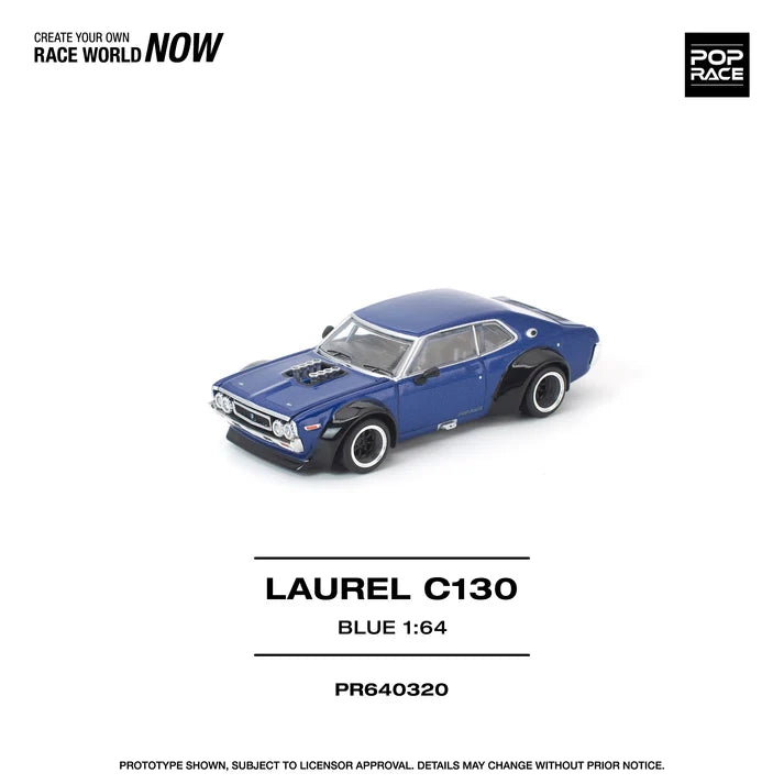 (PRE-ORDER 2026) POPRACE 1:64 Nissan Laurel C130 Blue PR640320