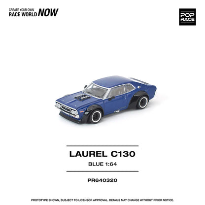 (PRE-ORDER 2026) POPRACE 1:64 Nissan Laurel C130 Blue PR640320