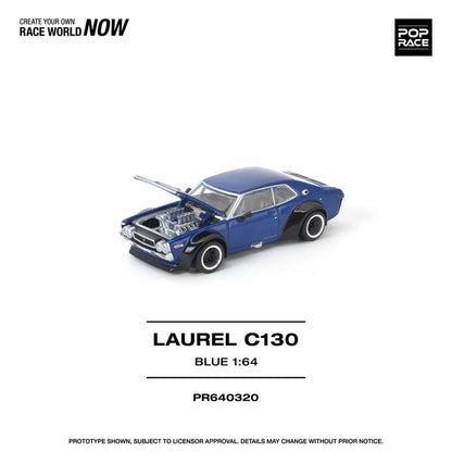 (PRE-ORDER 2026) POPRACE 1:64 Nissan Laurel C130 Blue PR640320