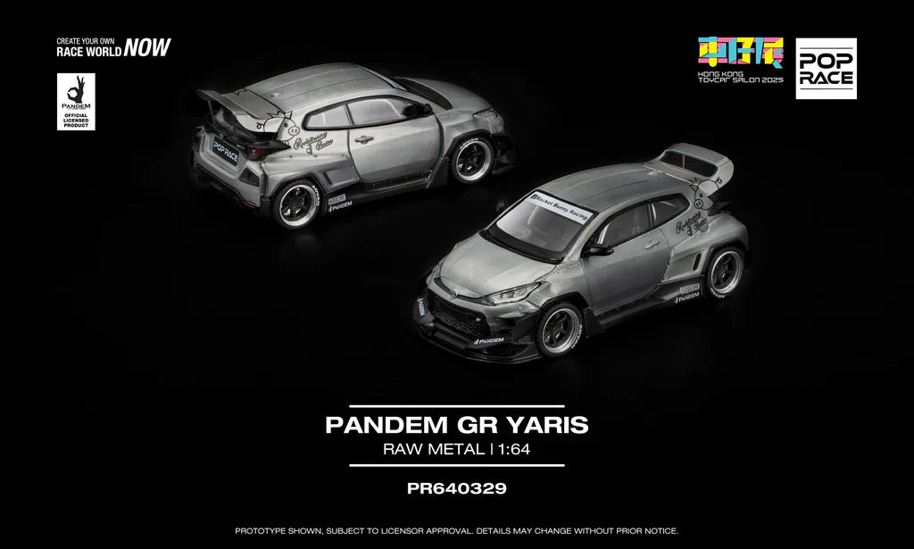 POPRACE 1/64 - Pandem GR Yaris Raw Material - Hong Kong Toycar Salon 2025 Special Release - PR640329