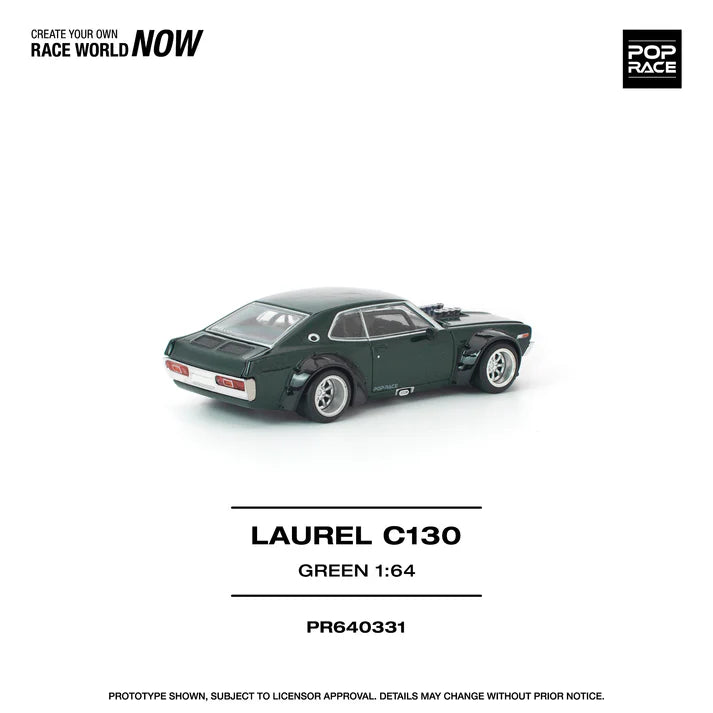 (PRE-ORDER 2026) POPRACE 1:64 Nissan Laurel C130 Green PR640331