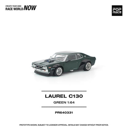 (PRE-ORDER 2026) POPRACE 1:64 Nissan Laurel C130 Green PR640331