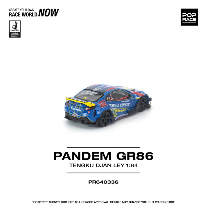 (PRE-ORDER 2026) POPRACE 1:64 PANDEM GR86 Tengku Djan Ley PR640336
