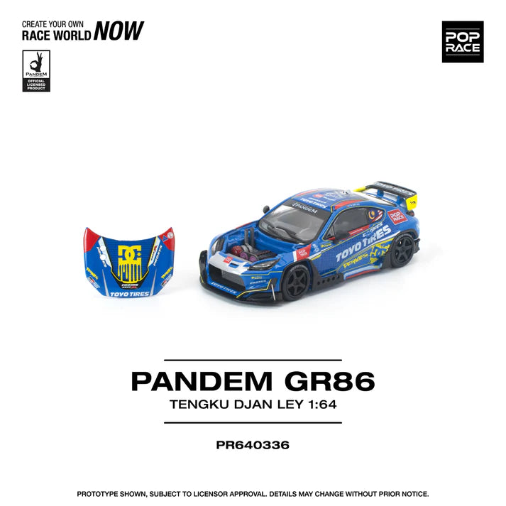 (PRE-ORDER 2026) POPRACE 1:64 PANDEM GR86 Tengku Djan Ley PR640336