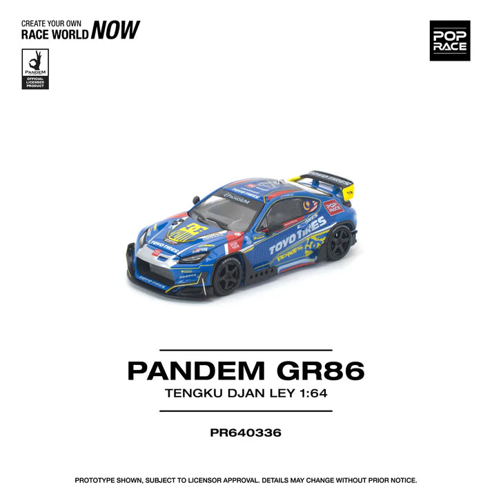 (PRE-ORDER 2026) POPRACE 1:64 PANDEM GR86 Tengku Djan Ley PR640336