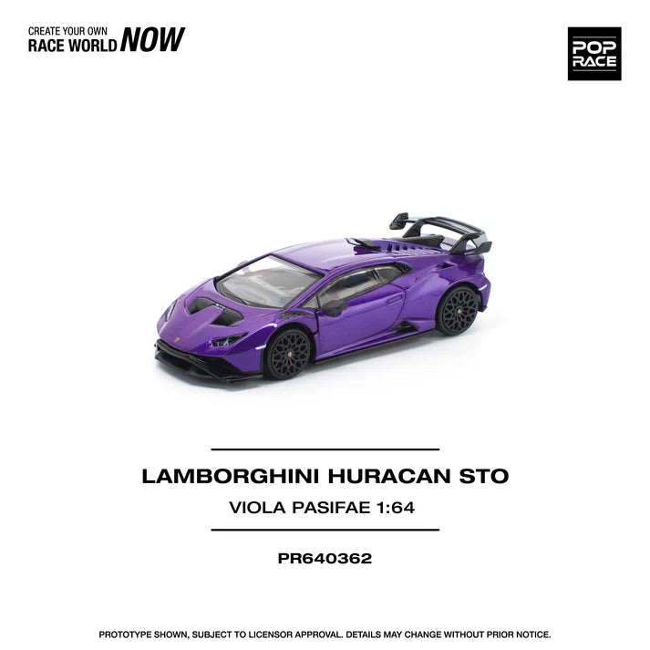 (PRE-ORDER 2026) POPRACE 1:64 Lamborghini Huracán STO Viola Pasifae PR640362