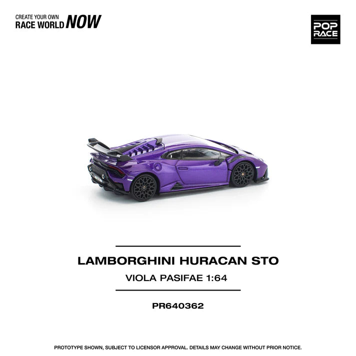 (PRE-ORDER 2026) POPRACE 1:64 Lamborghini Huracán STO Viola Pasifae PR640362