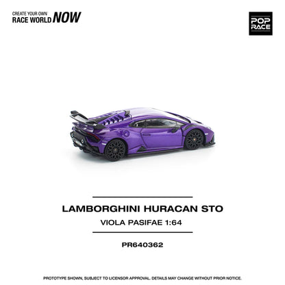 (PRE-ORDER 2026) POPRACE 1:64 Lamborghini Huracán STO Viola Pasifae PR640362