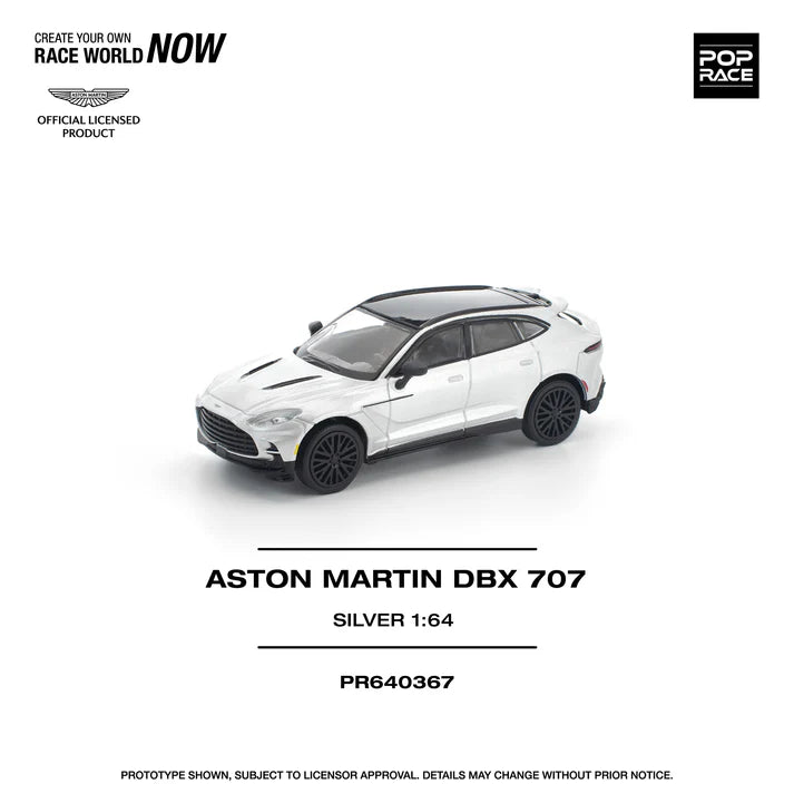 (PRE-ORDER 2026) POPRACE 1:64 Aston Martin DBX 707 Silver PR640367