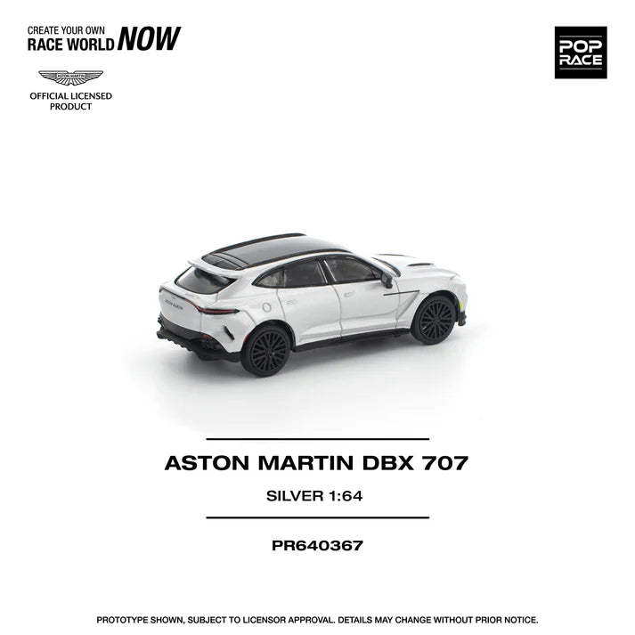 (PRE-ORDER 2026) POPRACE 1:64 Aston Martin DBX 707 Silver PR640367