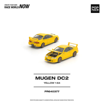 (PRE-ORDER 2026) POPRACE 1:64 Mugen DC2 jaune PR640377