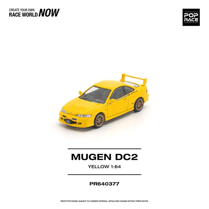(PRE-ORDER 2026) POPRACE 1:64 Mugen DC2 jaune PR640377