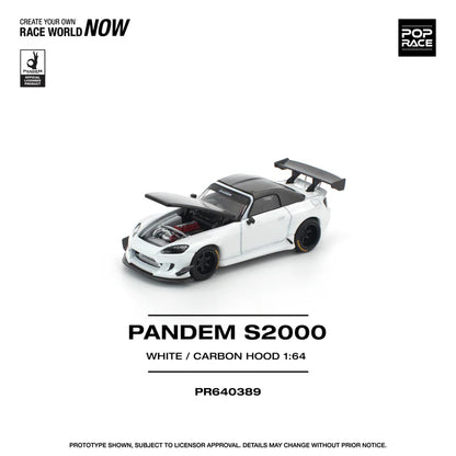 (PRE-ORDER 2026) POPRACE 1:64 Honda S2000 Pandem Softtop White Tooling Variant PR640389