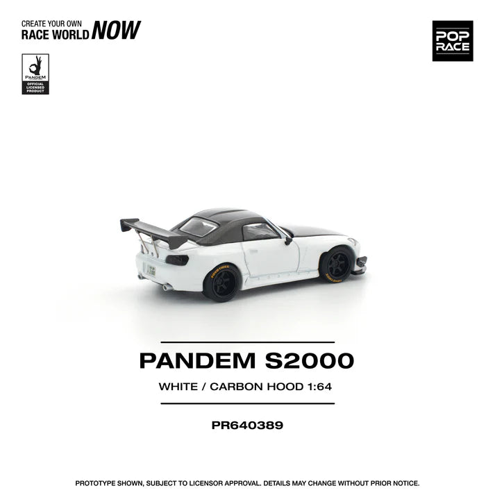 (PRE-ORDER 2026) POPRACE 1:64 Honda S2000 Pandem Softtop White Tooling Variant PR640389