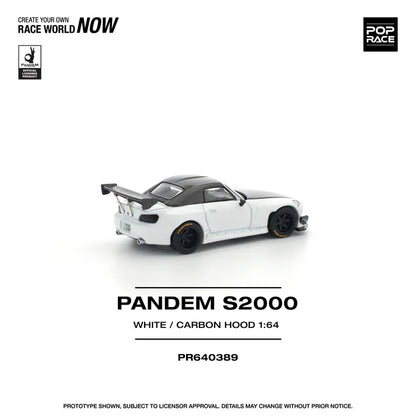 (PRE-ORDER 2026) POPRACE 1:64 Honda S2000 Pandem Softtop White Tooling Variant PR640389