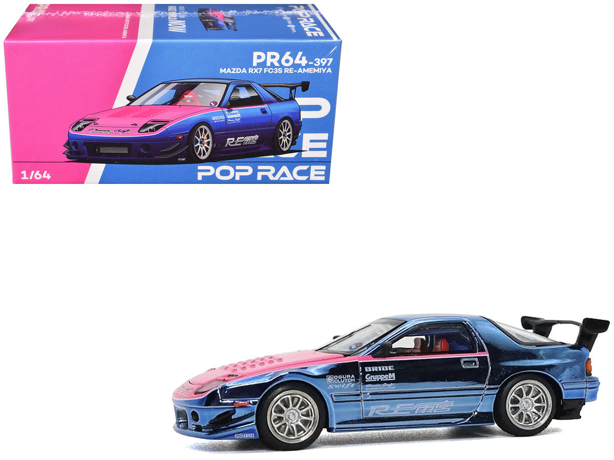 POPRACE 1/64-Mazda RX7 (FC3S) RE Amemiya RHD-Los Angeles Edition PR640397