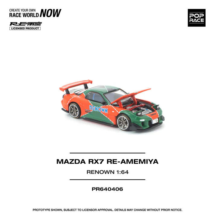 (PRE-ORDER 2026) POPRACE 1:64 Mazda RX-7 RE-Amemiya Renown PR640406