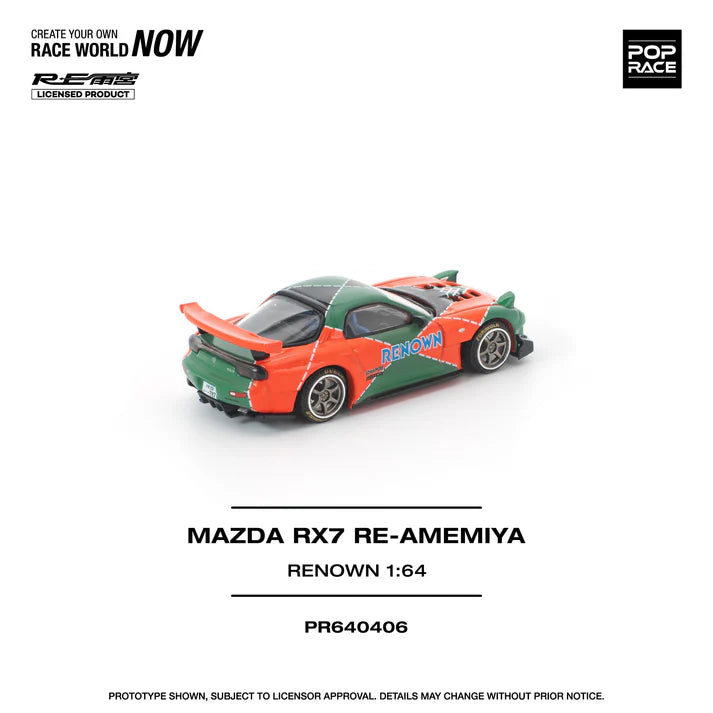 (PRE-ORDER 2026) POPRACE 1:64 Mazda RX-7 RE-Amemiya Renown PR640406