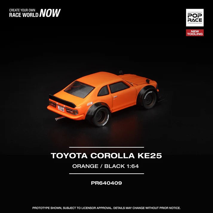 (PRE-ORDER 2026) POPRACE 1:64 Toyota Corolla KE25 Orange PR640409