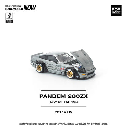 (PRE-ORDER 2026) POPRACE 1:64 PANDEM 280ZX Raw Metal PR640410