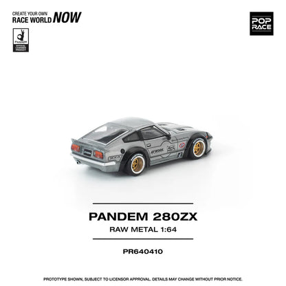 (PRE-ORDER 2026) POPRACE 1:64 PANDEM 280ZX Raw Metal PR640410