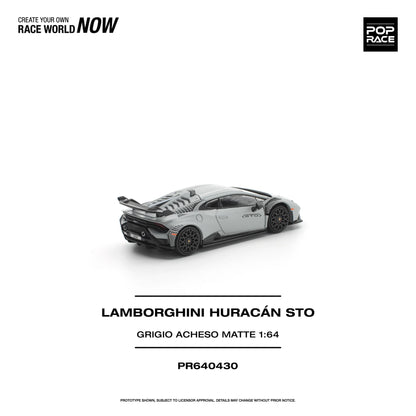 (PRE-ORDER 2026) POPRACE 1:64 Lamborghini Huracán STO Grigio Acheso Matte PR640430