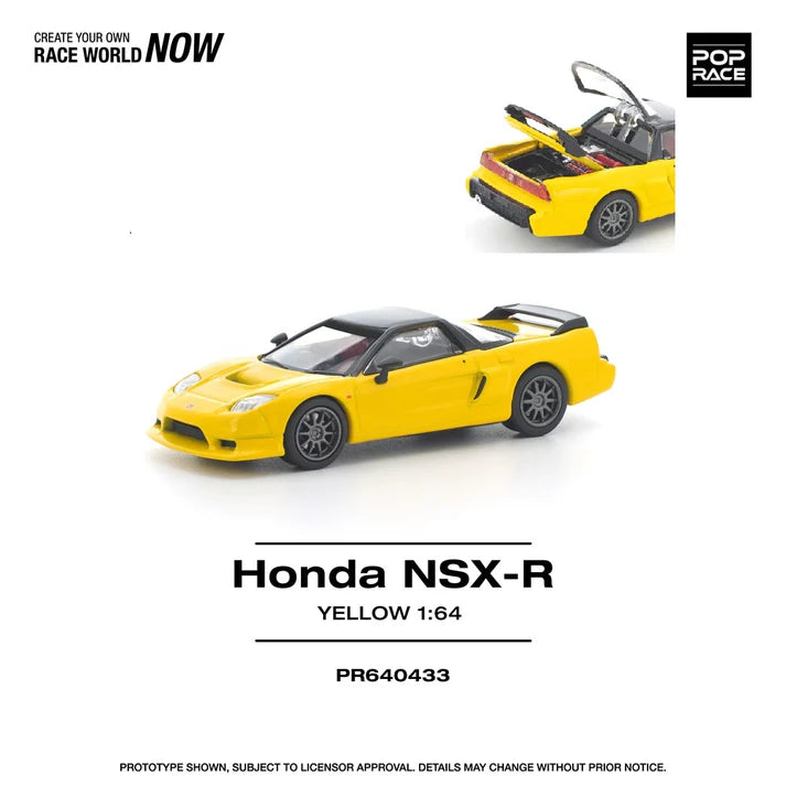 (PRE-ORDER 2026) POPRACE 1:64 Honda NSX-R Yellow PR640433