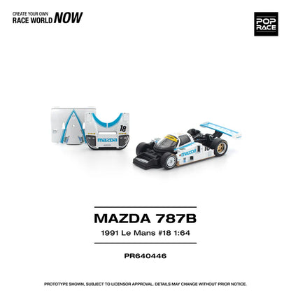 (PRE-ORDER 2026) POPRACE 1:64 Mazda 787B 1991 Le Mans 24Hrs 