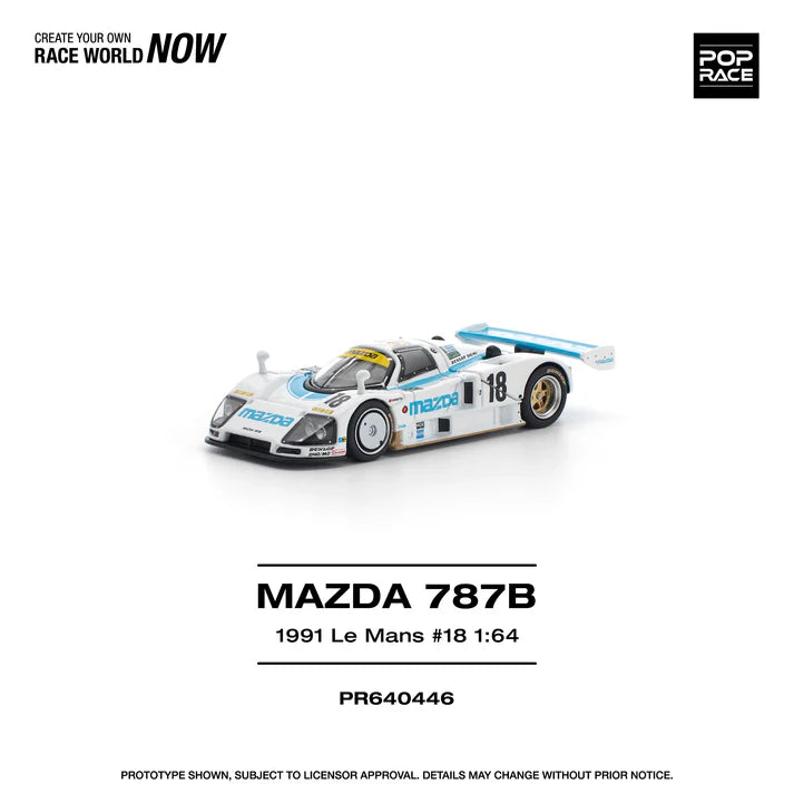 (PRE-ORDER 2026) POPRACE 1:64 Mazda 787B 1991 Le Mans 24Hrs 