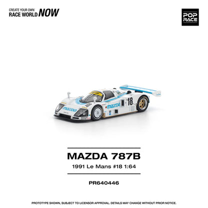 (PRE-ORDER 2026) POPRACE 1:64 Mazda 787B 1991 Le Mans 24Hrs 