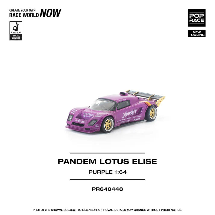 (PRE-ORDER 2026) POPRACE 1:64 Lotus Elise Pandem Purple PR640448