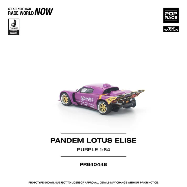 (PRE-ORDER 2026) POPRACE 1:64 Lotus Elise Pandem Purple PR640448