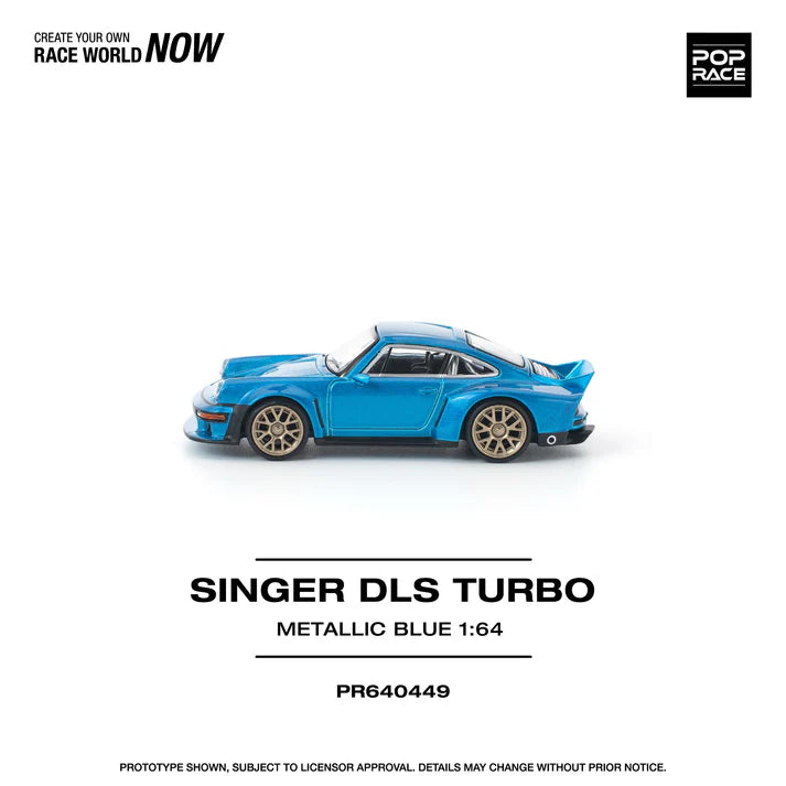 (PRE-ORDER 2026) POPRACE 1:64 Porsche Singer DLS Turbo Metallic Blue PR640449