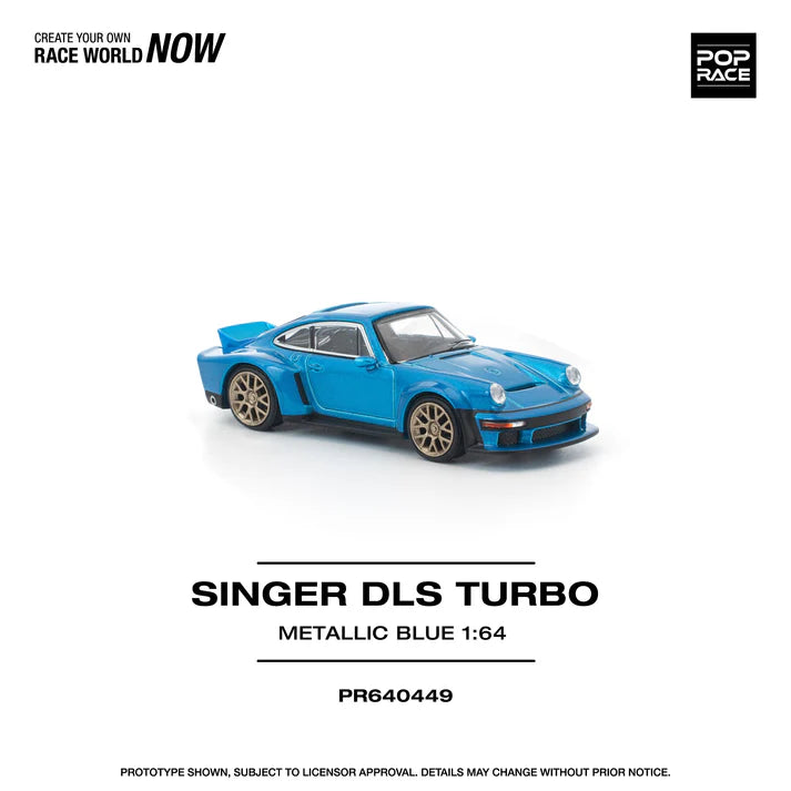 (PRE-ORDER 2026) POPRACE 1:64 Porsche Singer DLS Turbo Metallic Blue PR640449
