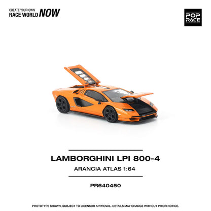 (PRE-ORDER 2026) POPRACE 1:64 Lamborghini Countach LPI 800-4 Arancia Atlas PR640450