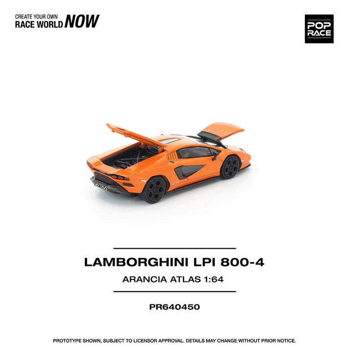 (PRE-ORDER 2026) POPRACE 1:64 Lamborghini Countach LPI 800-4 Arancia Atlas PR640450
