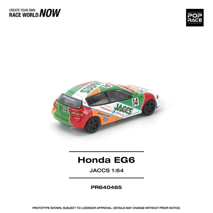 (PRE-ORDER 2026) POPRACE 1:64 Honda Civic EG6 JACCS PR640465