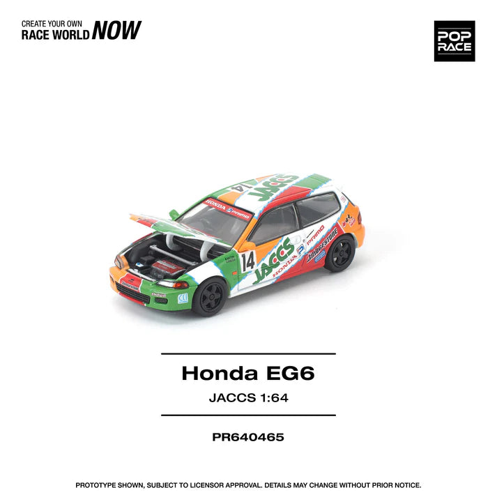 (PRE-ORDER 2026) POPRACE 1:64 Honda Civic EG6 JACCS PR640465